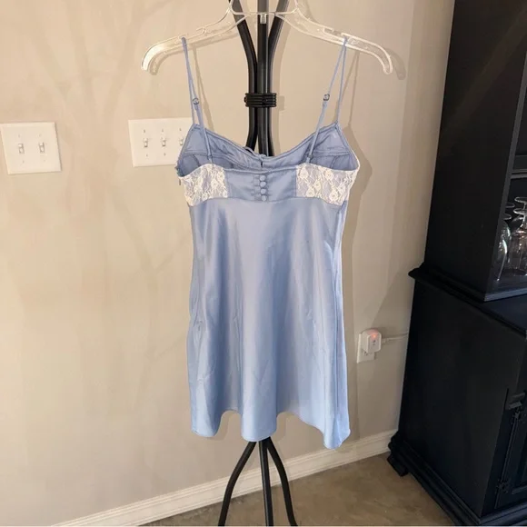 Urban Outfitters Light Blue Lace-Trim Dress - Size S - Picture 5 of 11